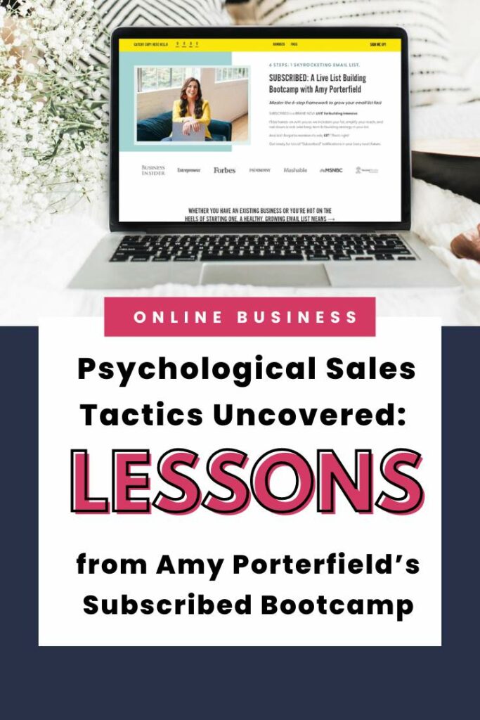 Psychological Sales Tactics Uncovered: Lessons from Amy Porterfield’s Subscribed Bootcamp